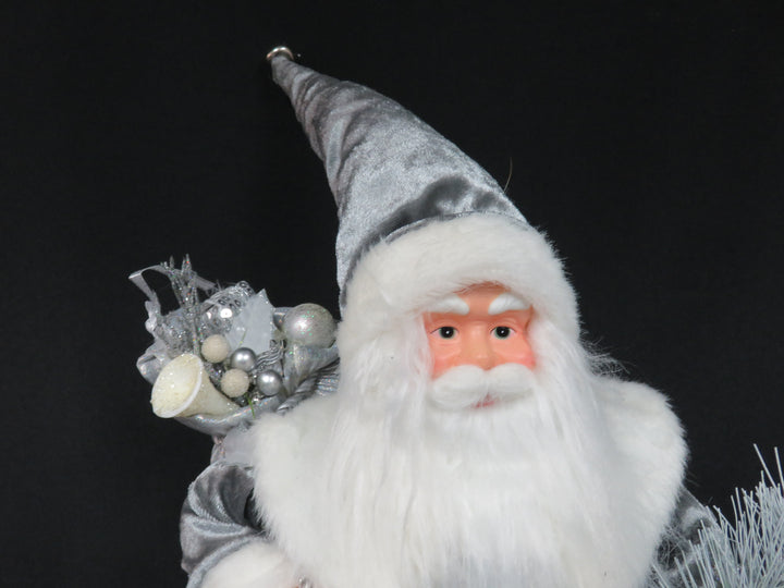 Standing Silver Santa