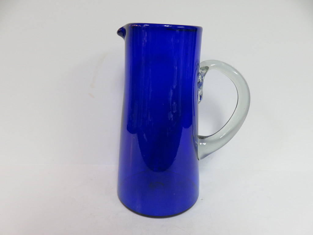 Cobalt Blue Glass Pitcher
