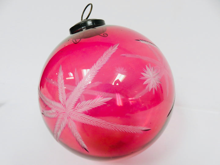 Rose Colored Glass Ornament