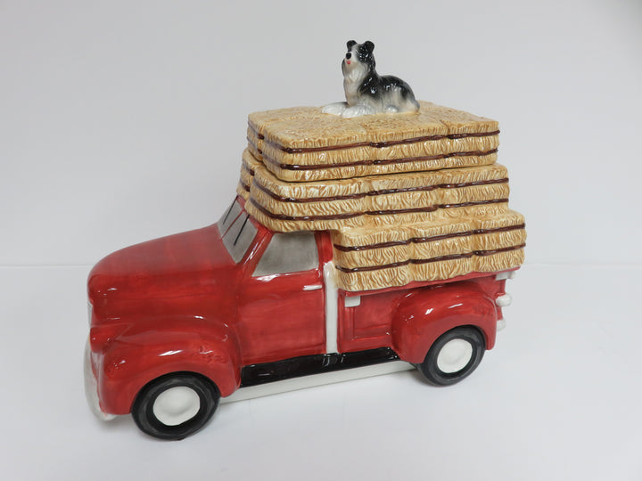 Red Pickup Truck Cookie Jar
