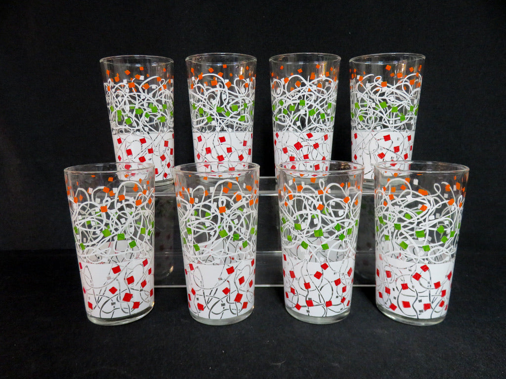 Hazel Atlas MCM Confetti Glasses