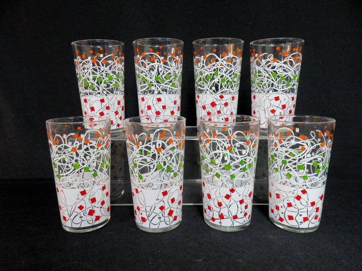 Hazel Atlas MCM Confetti Glasses