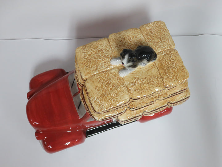 Red Pickup Truck Cookie Jar