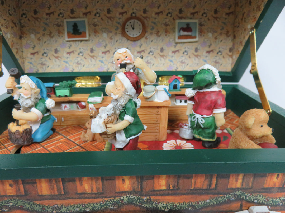Santa's Workshop Hinged Music Box