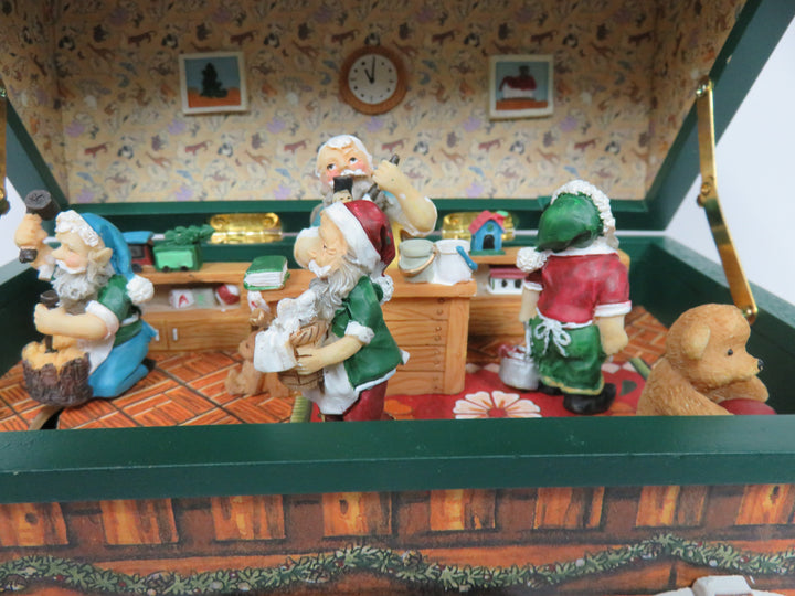 Santa's Workshop Hinged Music Box