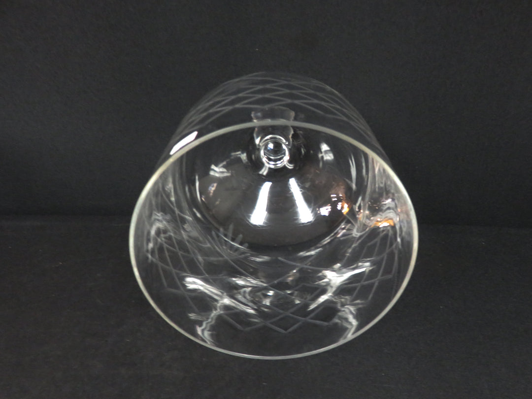 Tall Etched Glass Cloche