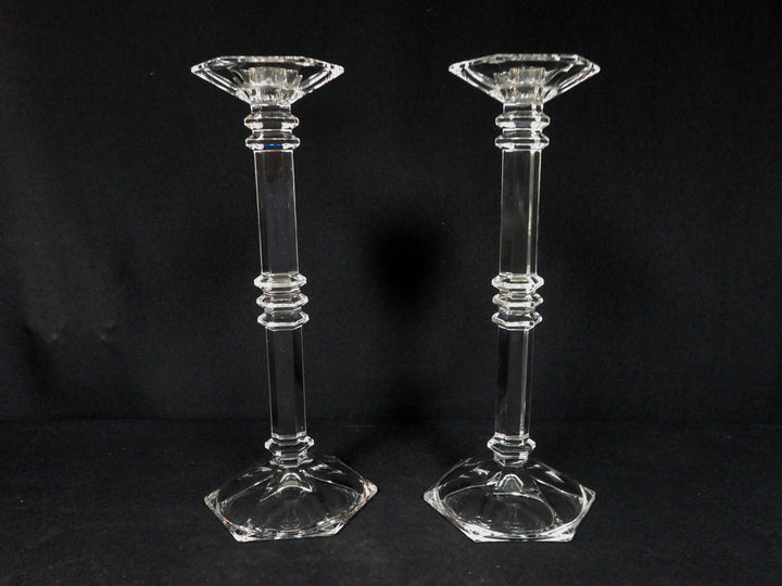 Pair Glass Candlesticks