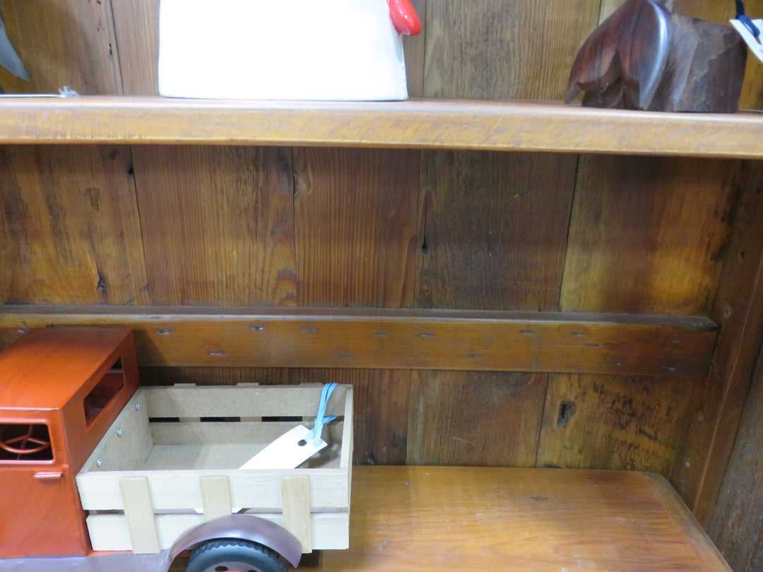 Artisan Crafted Rustic Plank-Back Bookcase