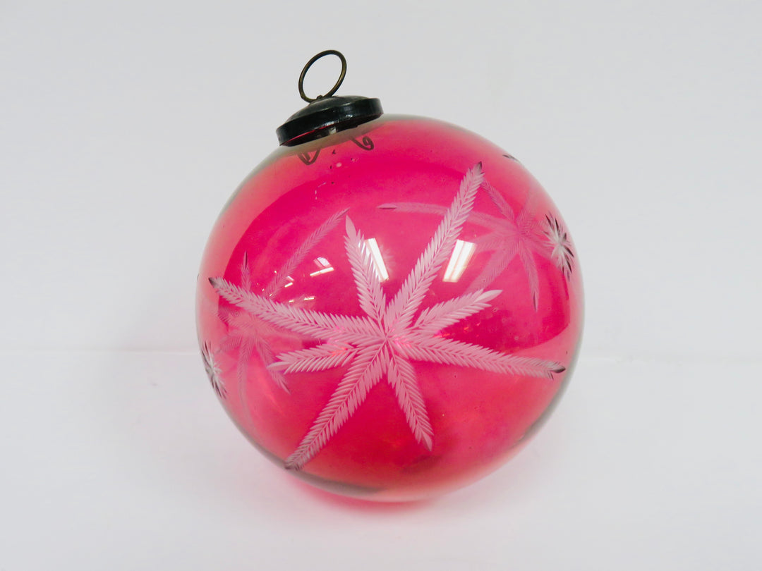 Rose Colored Glass Ornament