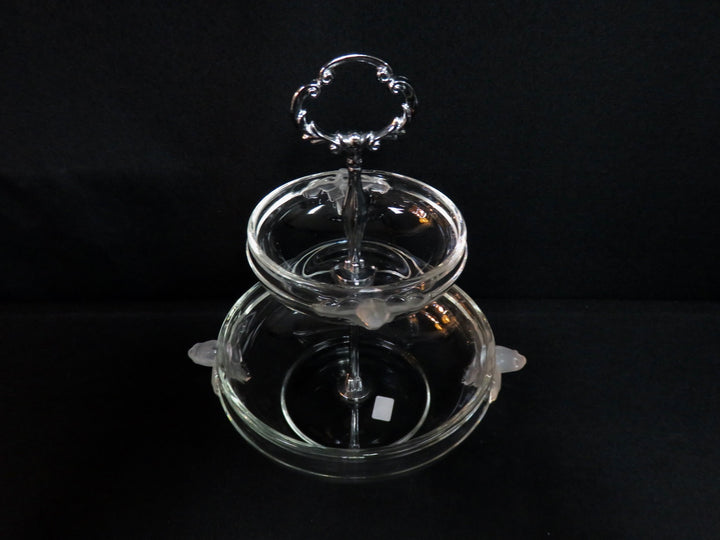 Walther Glass Tiered Tidbit Tray