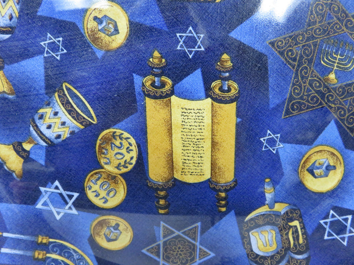 Hanukkah Glass Platter