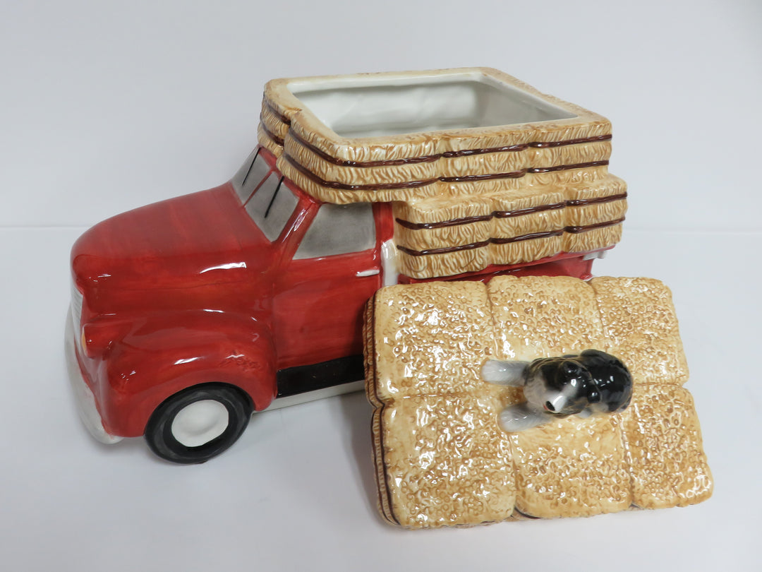 Red Pickup Truck Cookie Jar