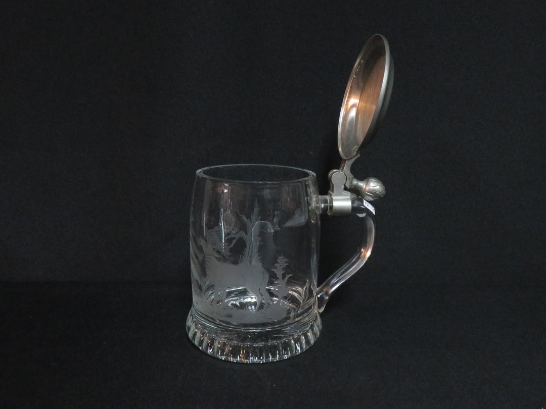 Etched German Beer Stein