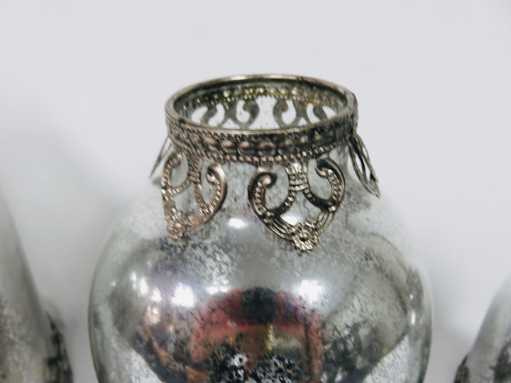 Ornate Mercury Glass Candleholders