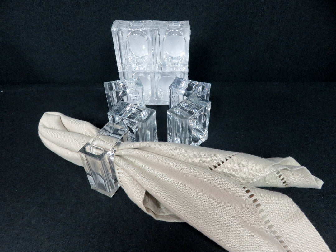 Acrylic Vase Napkin Rings