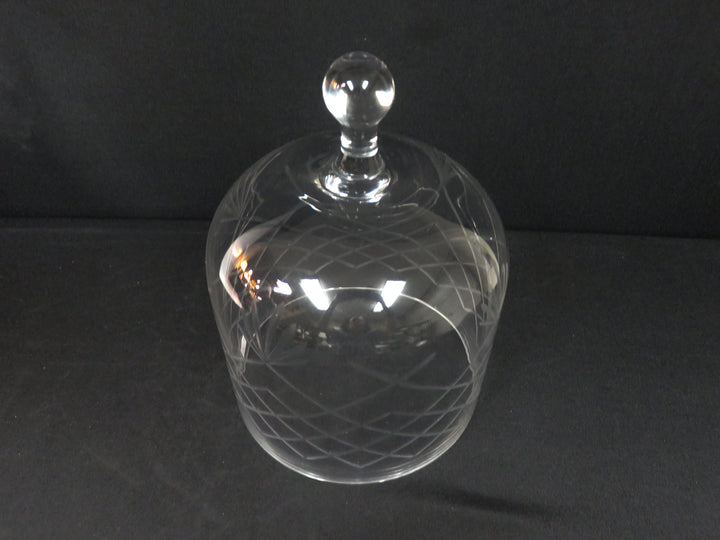 Tall Etched Glass Cloche