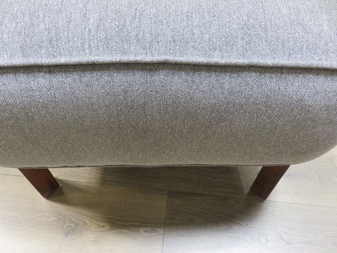 Armless Gray Upholstered Chair