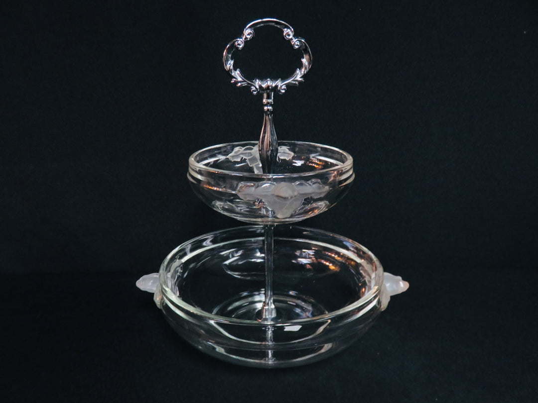 Walther Glass Tiered Tidbit Tray