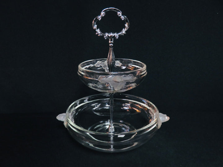 Walther Glass Tiered Tidbit Tray