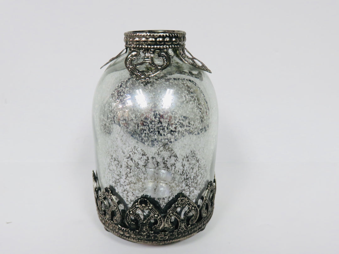 Ornate Mercury Glass Candleholders