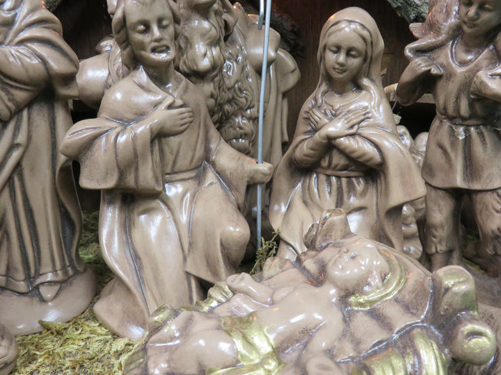 Ceramic Illuminated Nativity Set