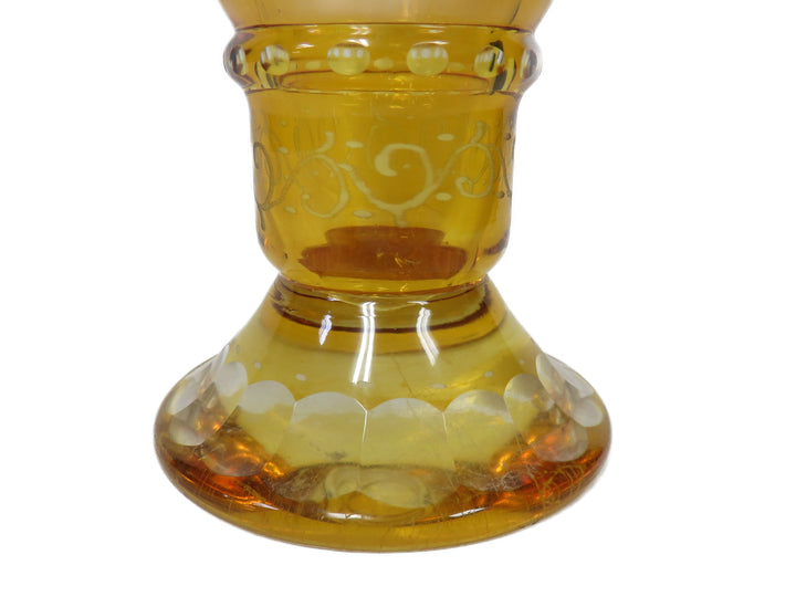 Bohemian Honey Amber Vase