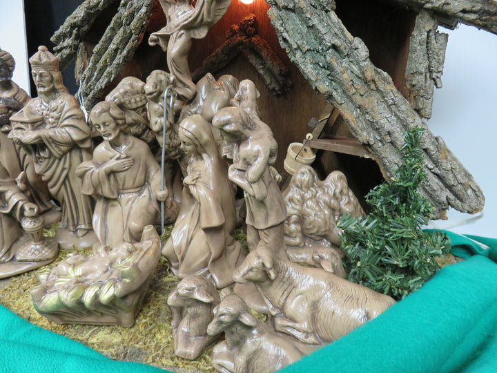 Ceramic Illuminated Nativity Set