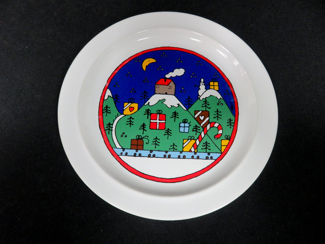 Vintage Houze Christmas Plates
