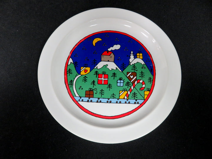 Vintage Houze Christmas Plates