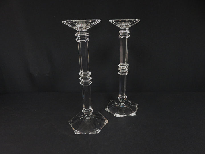 Pair Glass Candlesticks