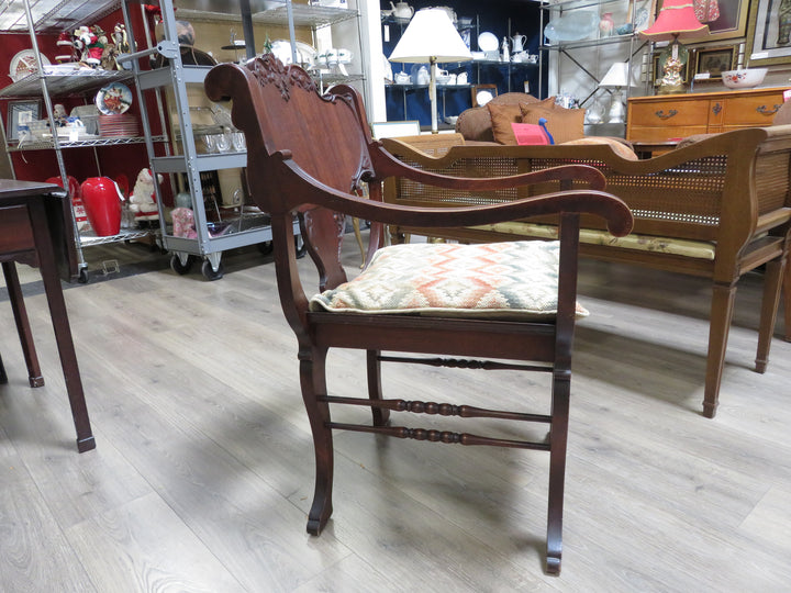 Antique Victorian "Throne" Chair
