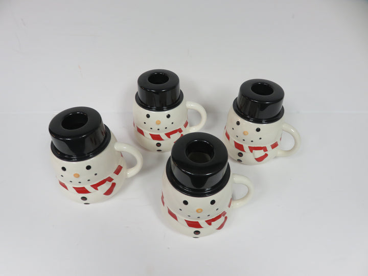 Williams Sonoma Snowman Mugs
