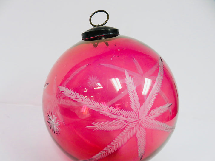 Rose Colored Glass Ornament