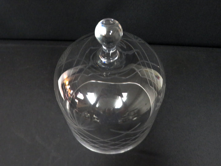 Tall Etched Glass Cloche