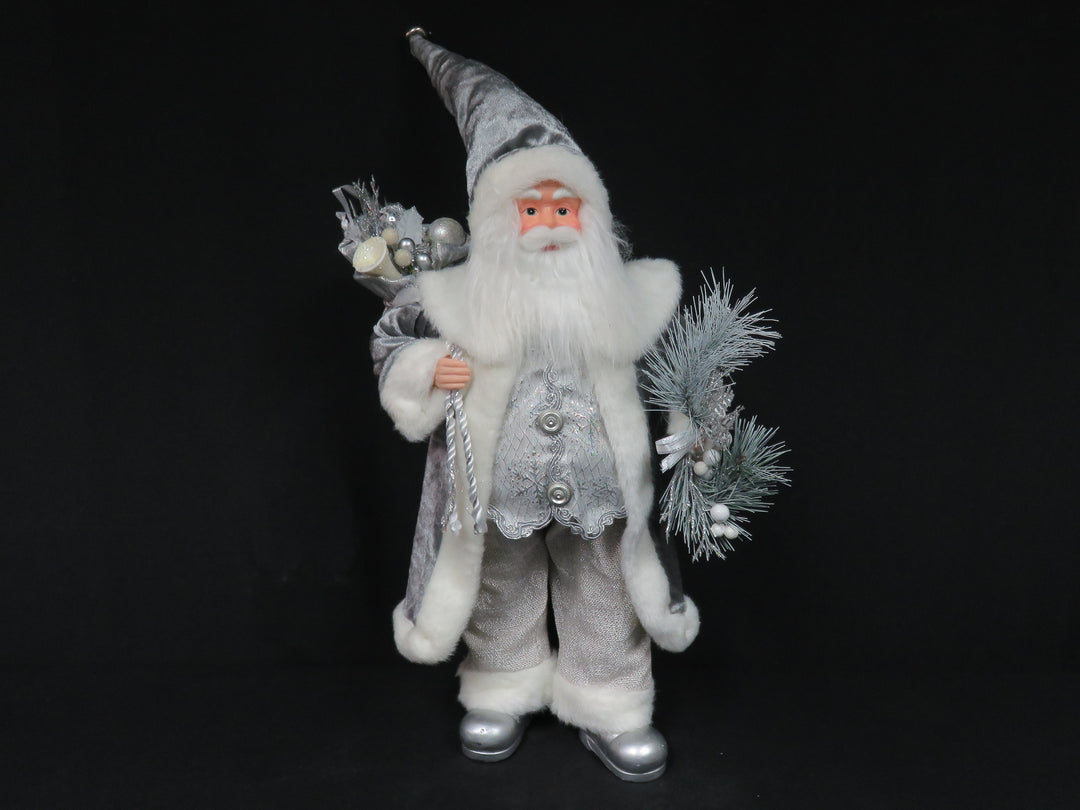 Standing Silver Santa