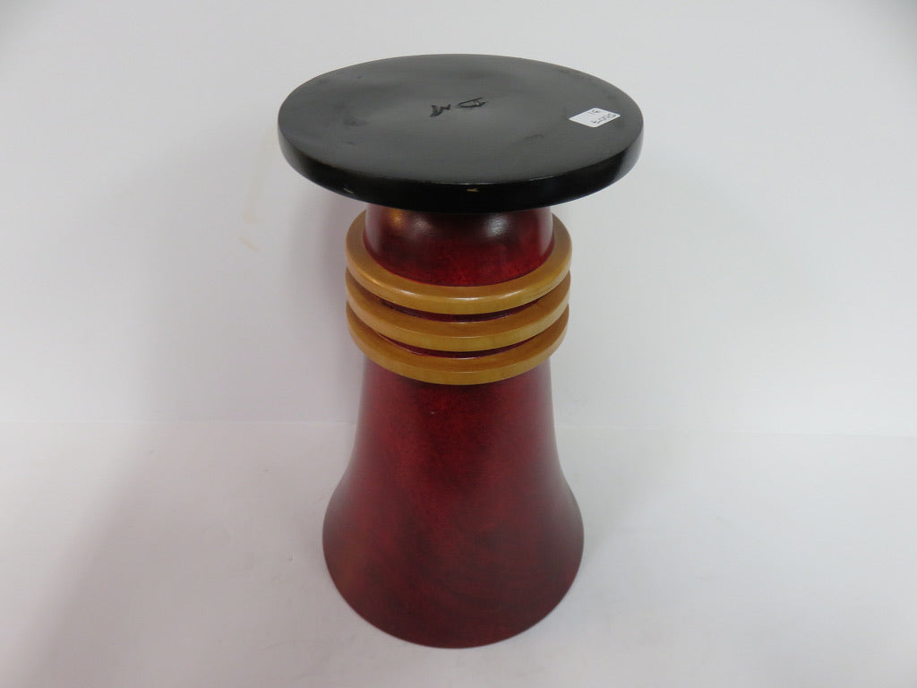 Turned Wood Trumpet Vase