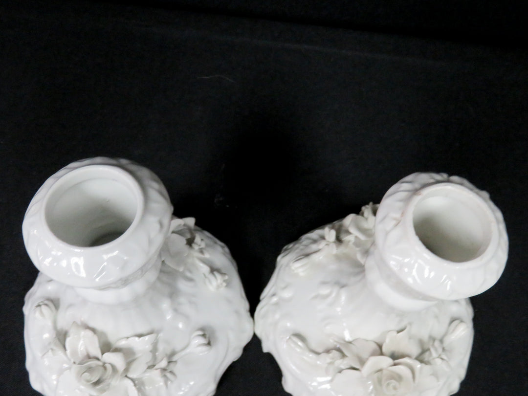 White Rose Candleholders
