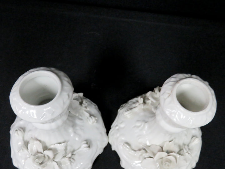 White Rose Candleholders