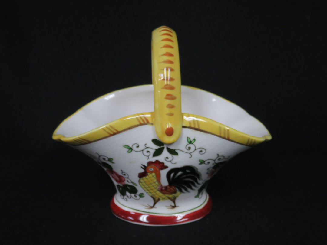 Hand Painted Ceramic Basket