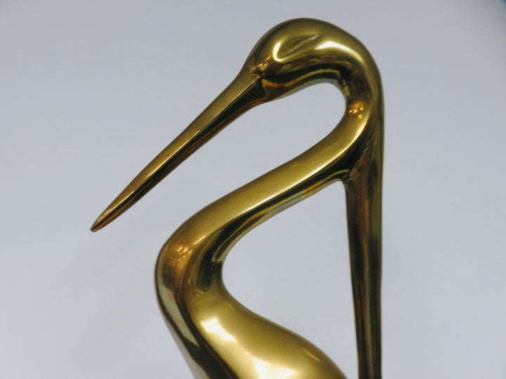 Brass Egret Figurine