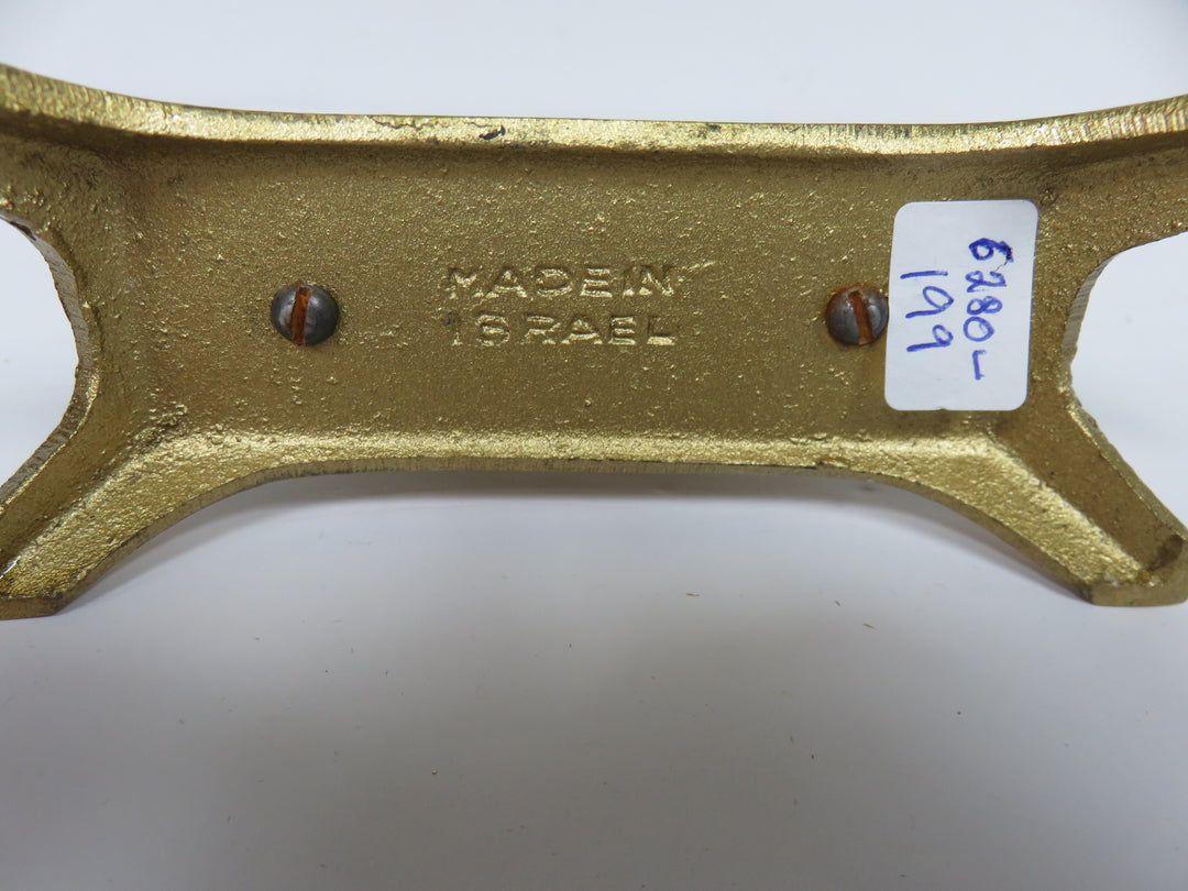 Brass and Enamel Hanukkah Menorah