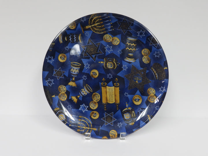 Hanukkah Glass Platter