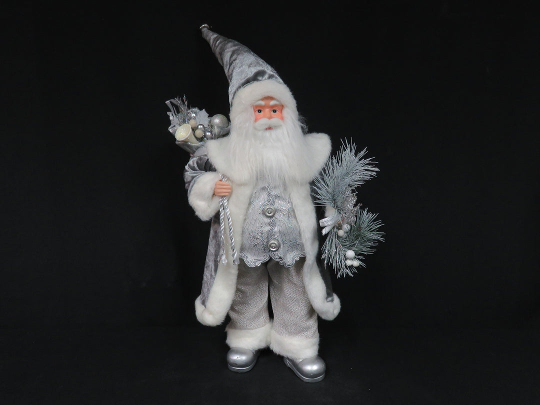 Standing Silver Santa