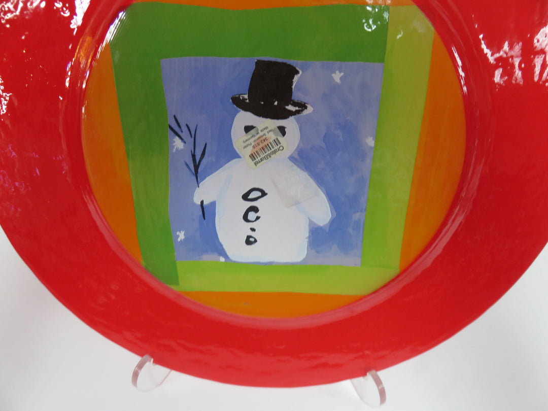 Crate & Barrel Snowman Platter