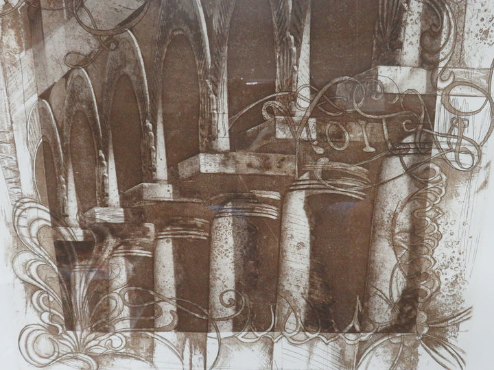 Paris Architectural Etching Print