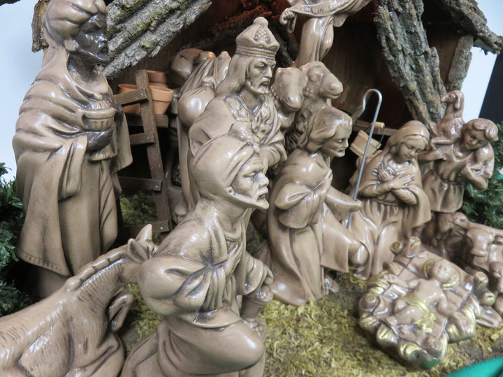 Ceramic Illuminated Nativity Set