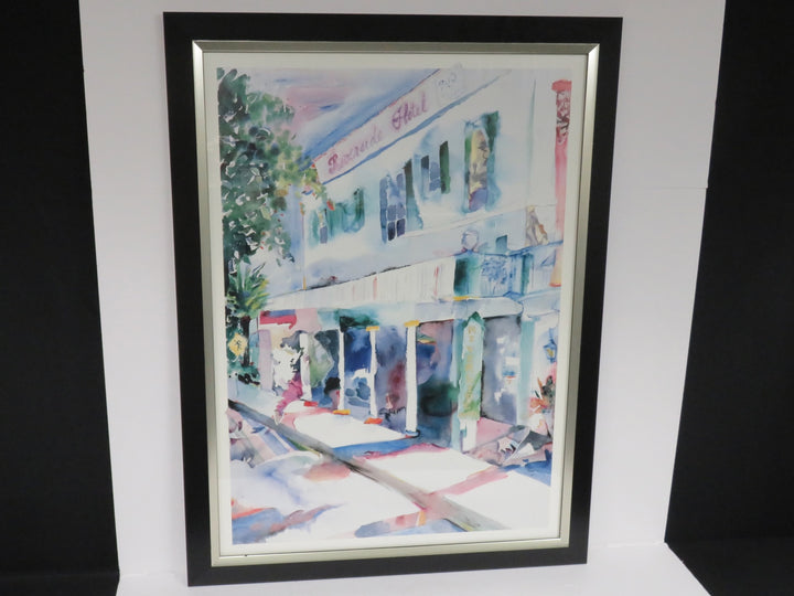 Historic Riverside Hotel Watercolor Print