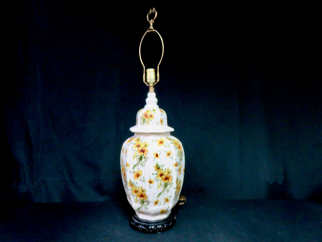 Floral Ginger Jar Table Lamp