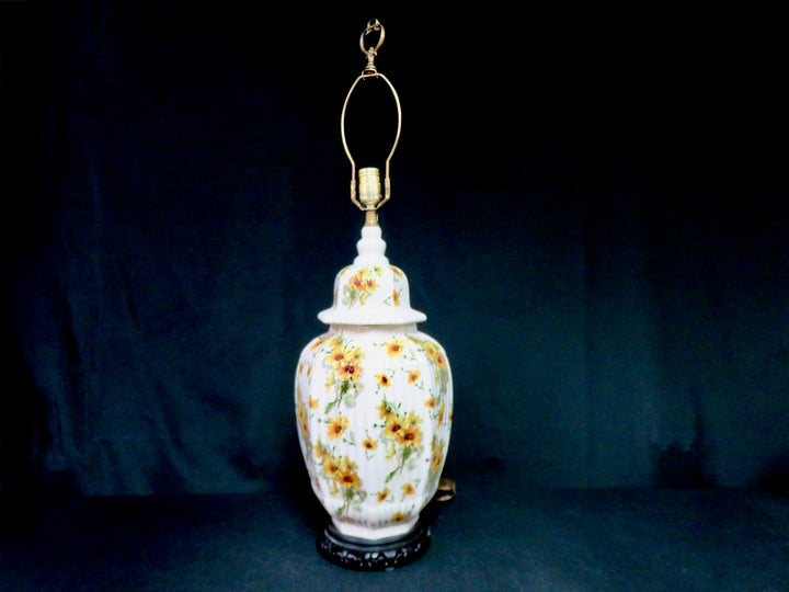 Floral Ginger Jar Table Lamp
