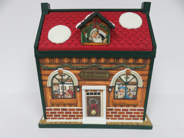 Santa's Workshop Hinged Music Box